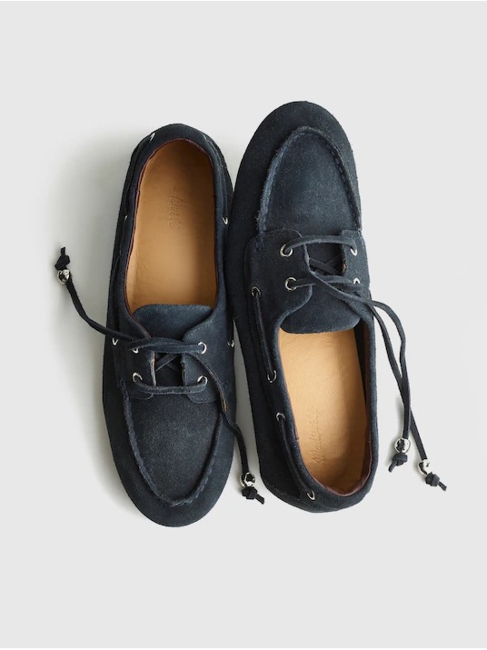 New in Box Madewell Women’s Suede Boat Shoes - Dark Navy
